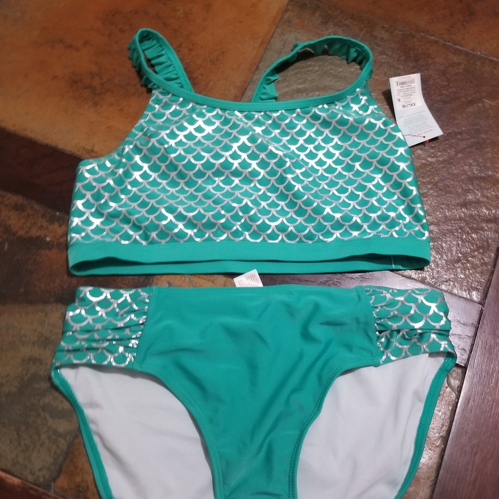 Cat & Jack Mermaid Scale Swim Set Xxl 18